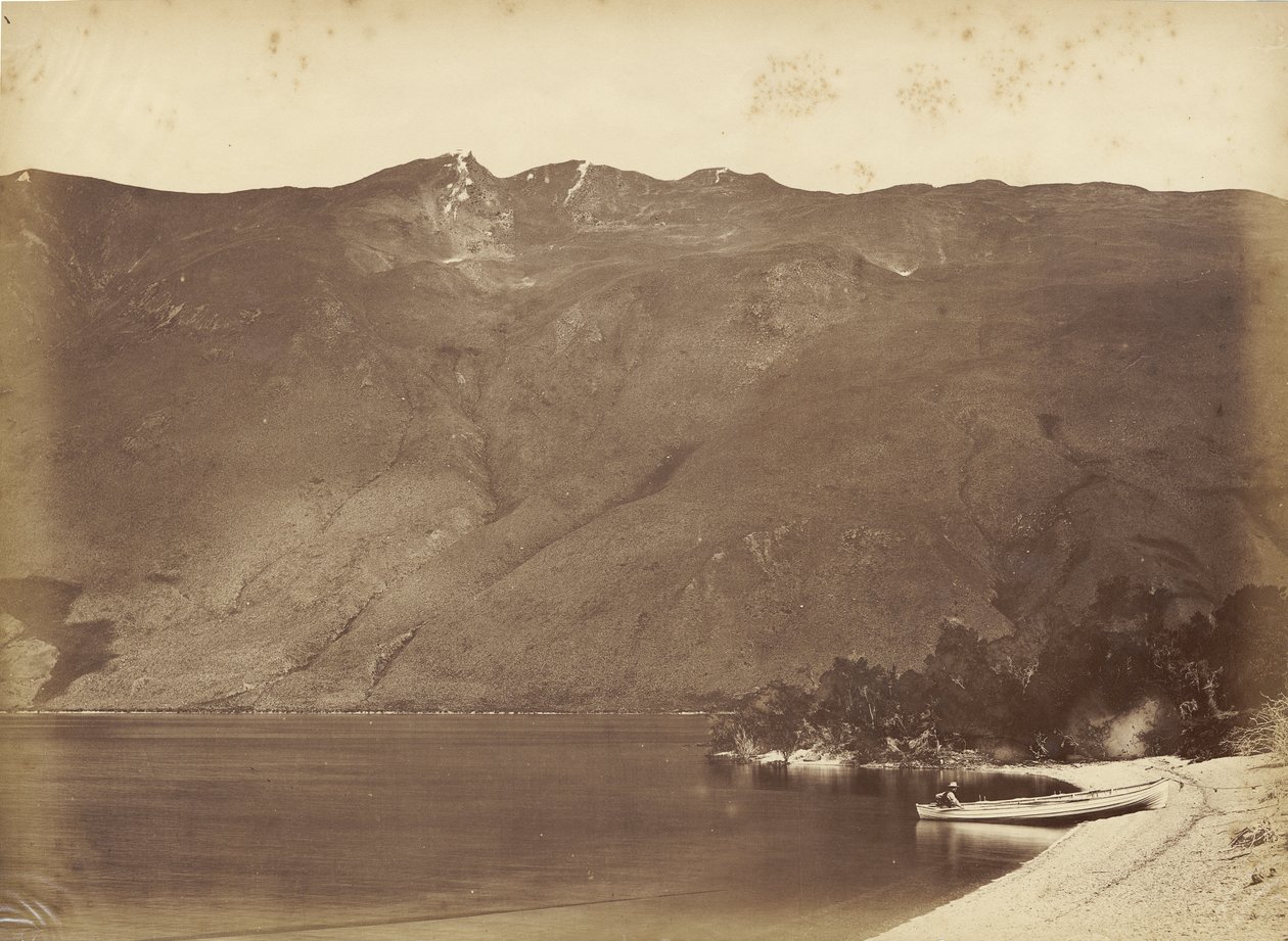 Fools Cap Peak, Wanaka, połowa lat 70. XIX wieku (druk albumowy) autorstwa Herbert Deveril