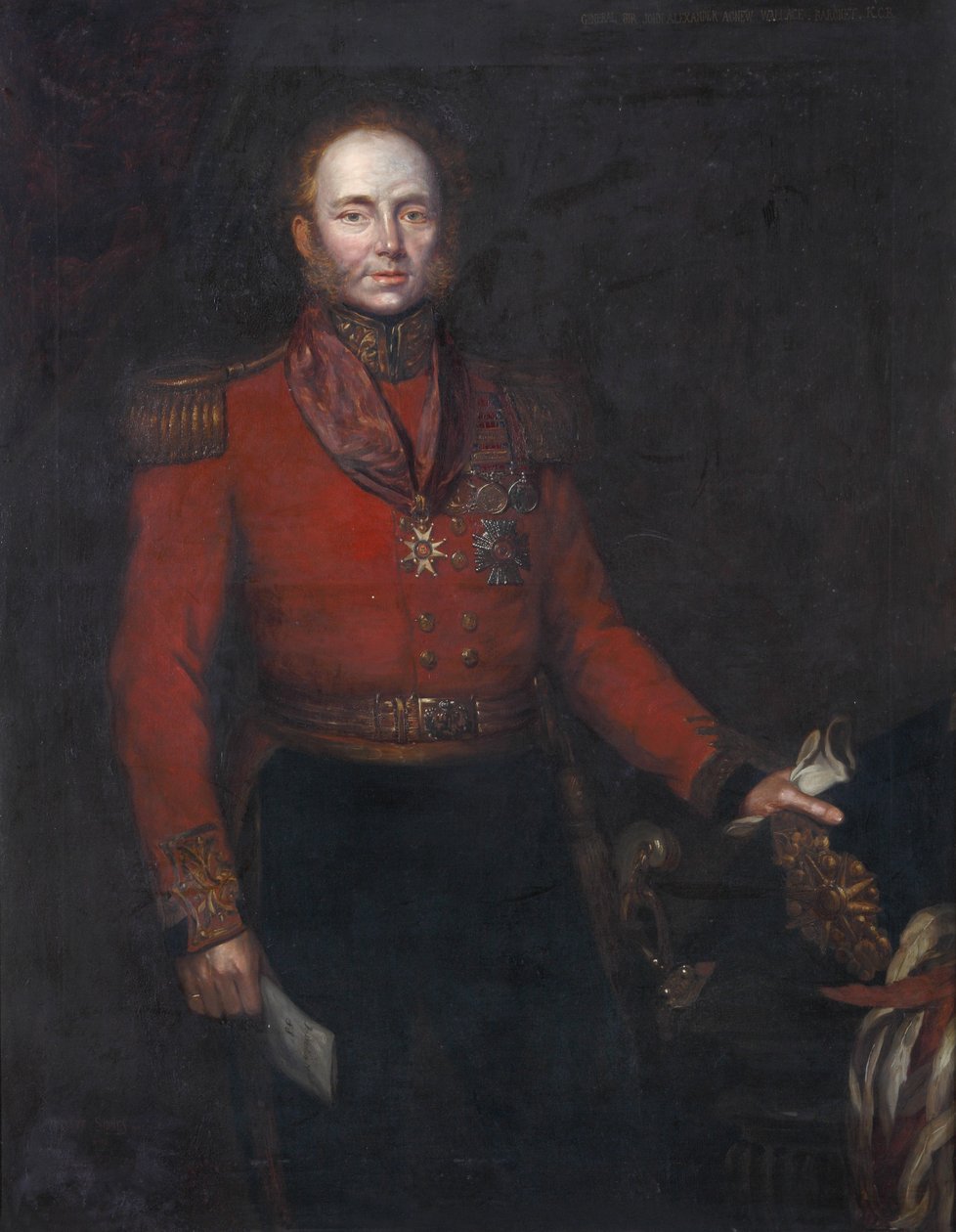 Generał dywizji John Alexander Dunlop Agnew Wallace, c.1829 autorstwa Herbert Sidney
