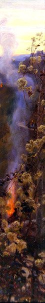 Befano Fuoci, ok. 1900 r. (olej na desce) autorstwa Herbert Arnould Olivier