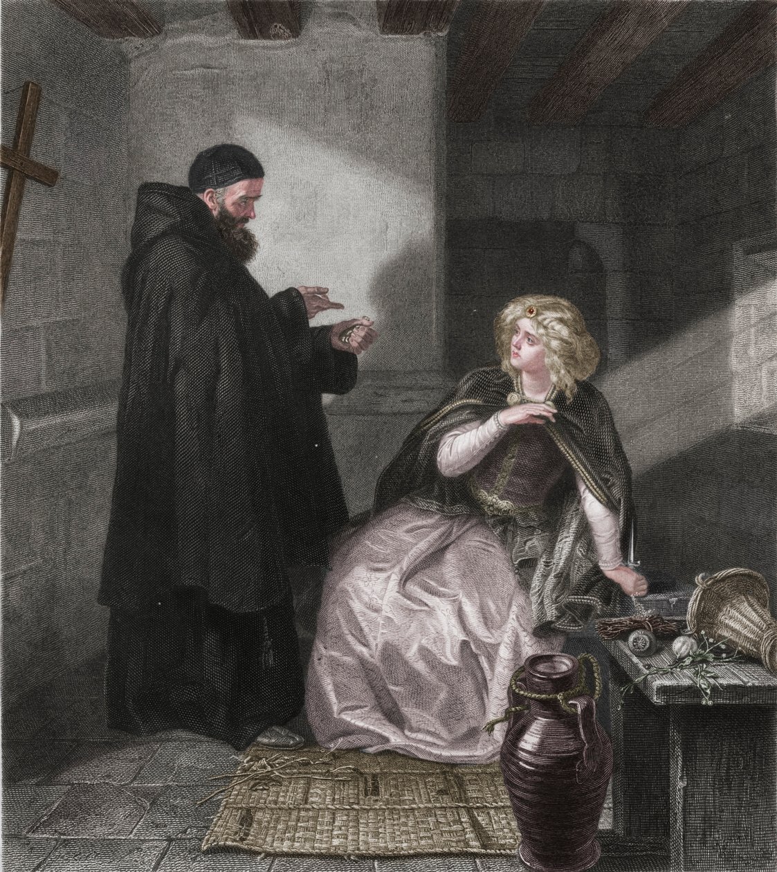 Julia w celi brata Wawrzyńca, 1867 autorstwa Herbert Bourne