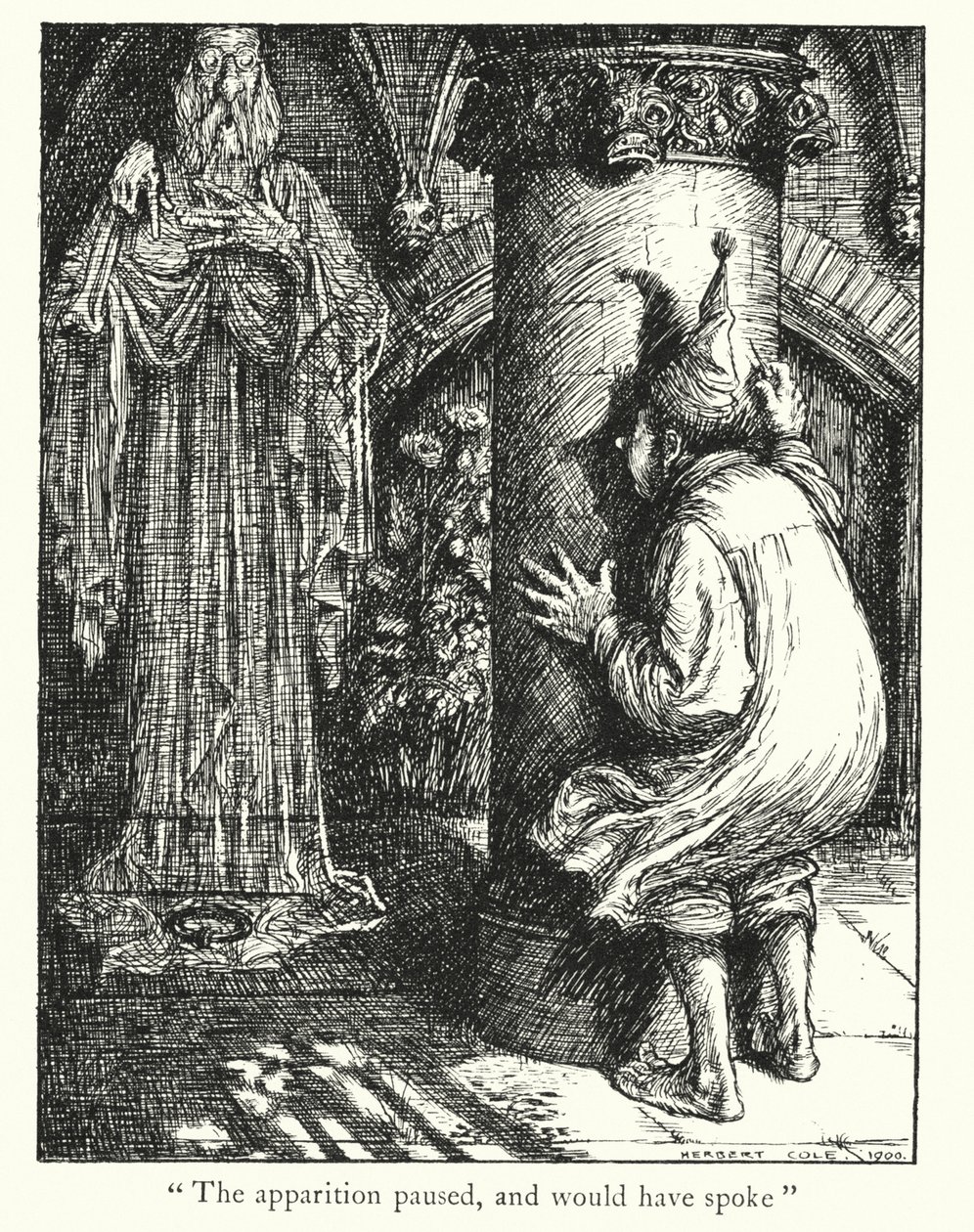 Ingoldsby Legends: Duch (litografia) autorstwa Herbert Cole