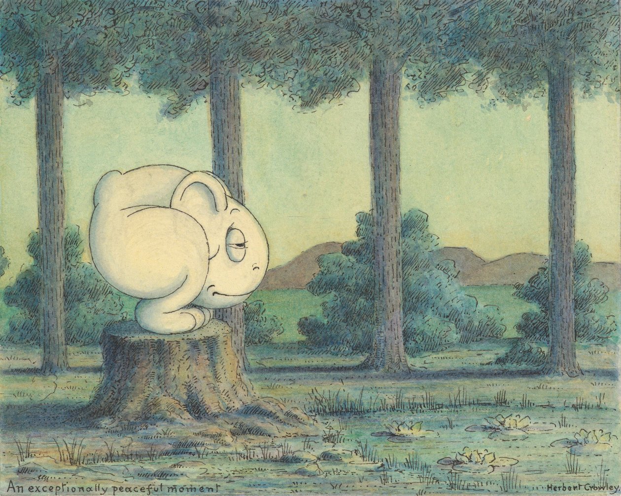 Wyjątkowo spokojna chwila, ok. 1910 autorstwa Herbert E. Crowley