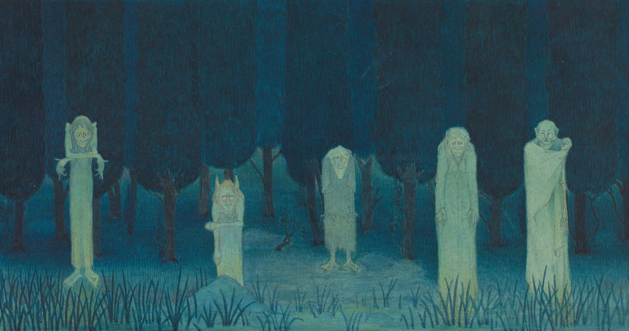 Pięć Ghuli, 1911-24 autorstwa Herbert E. Crowley