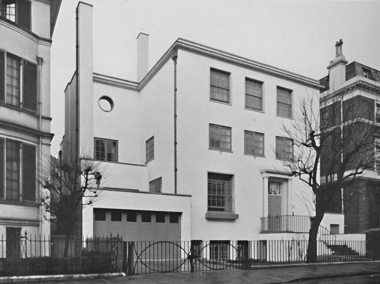 Zewnątrz - Dom dla Denysa Lowsona, Esq., Upper Phillimore Gardens, Londyn, 1939 autorstwa Herbert Felton