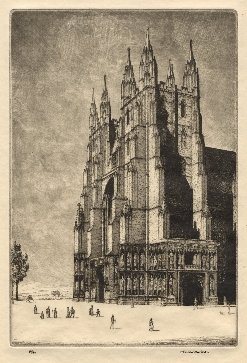 Katedra w Canterbury autorstwa Herbert Gordon Warlow