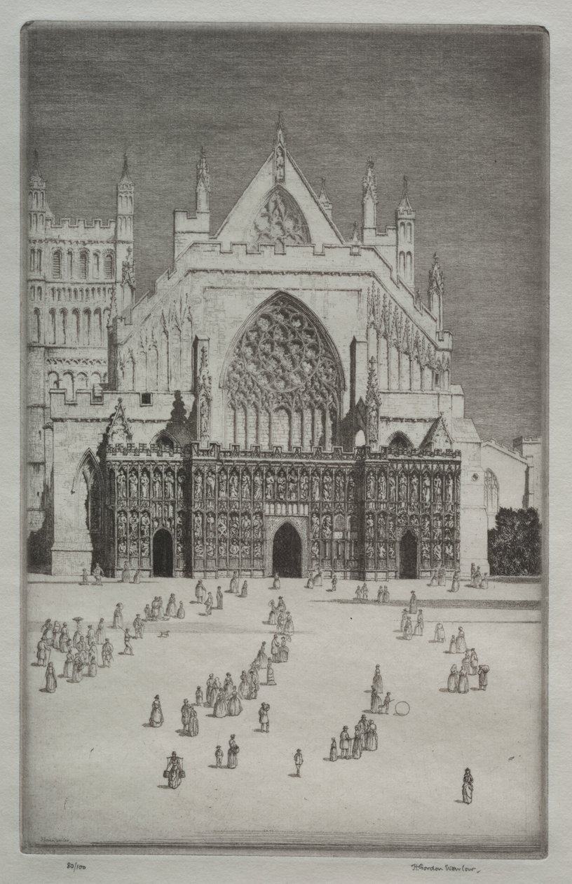 Katedra w Exeter autorstwa Herbert Gordon Warlow