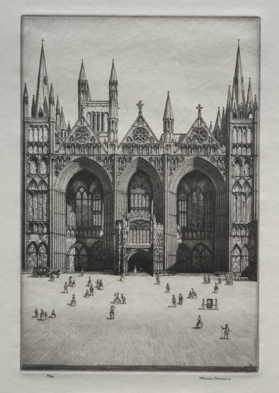 Katedra w Peterborough autorstwa Herbert Gordon Warlow