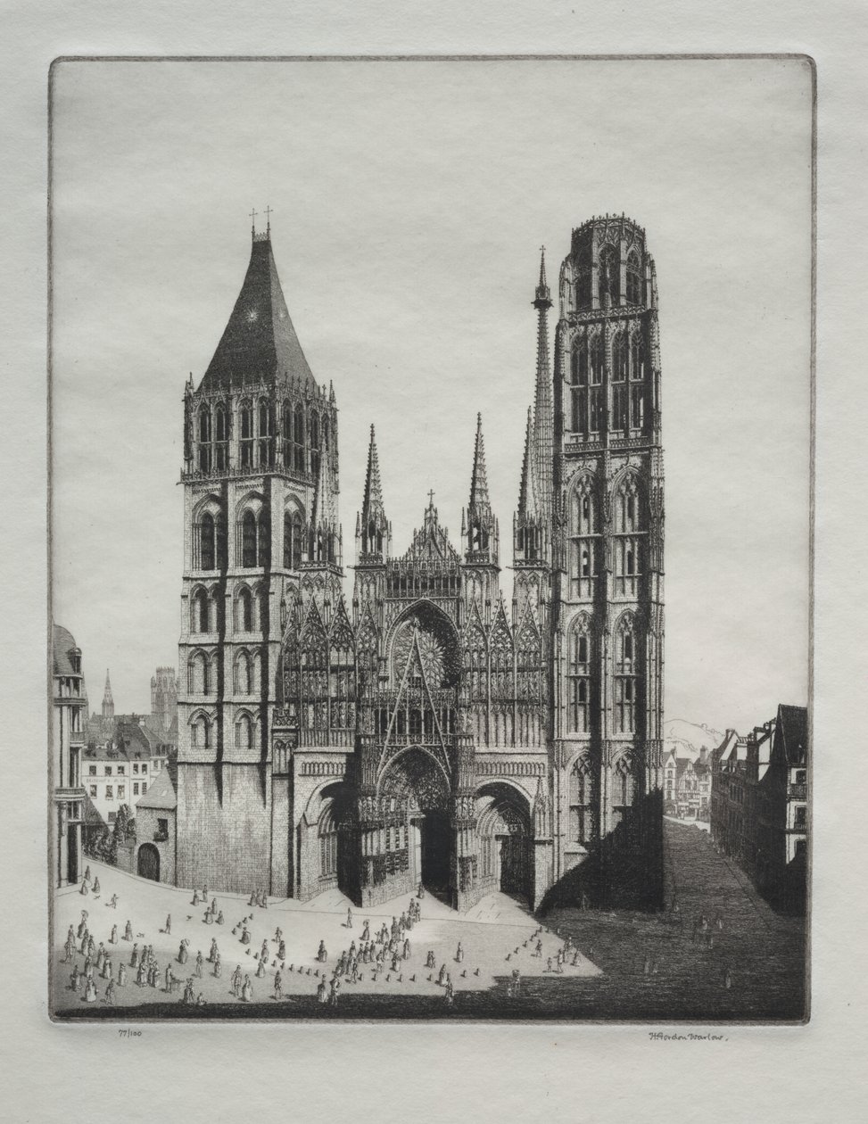Katedra w Rouen autorstwa Herbert Gordon Warlow