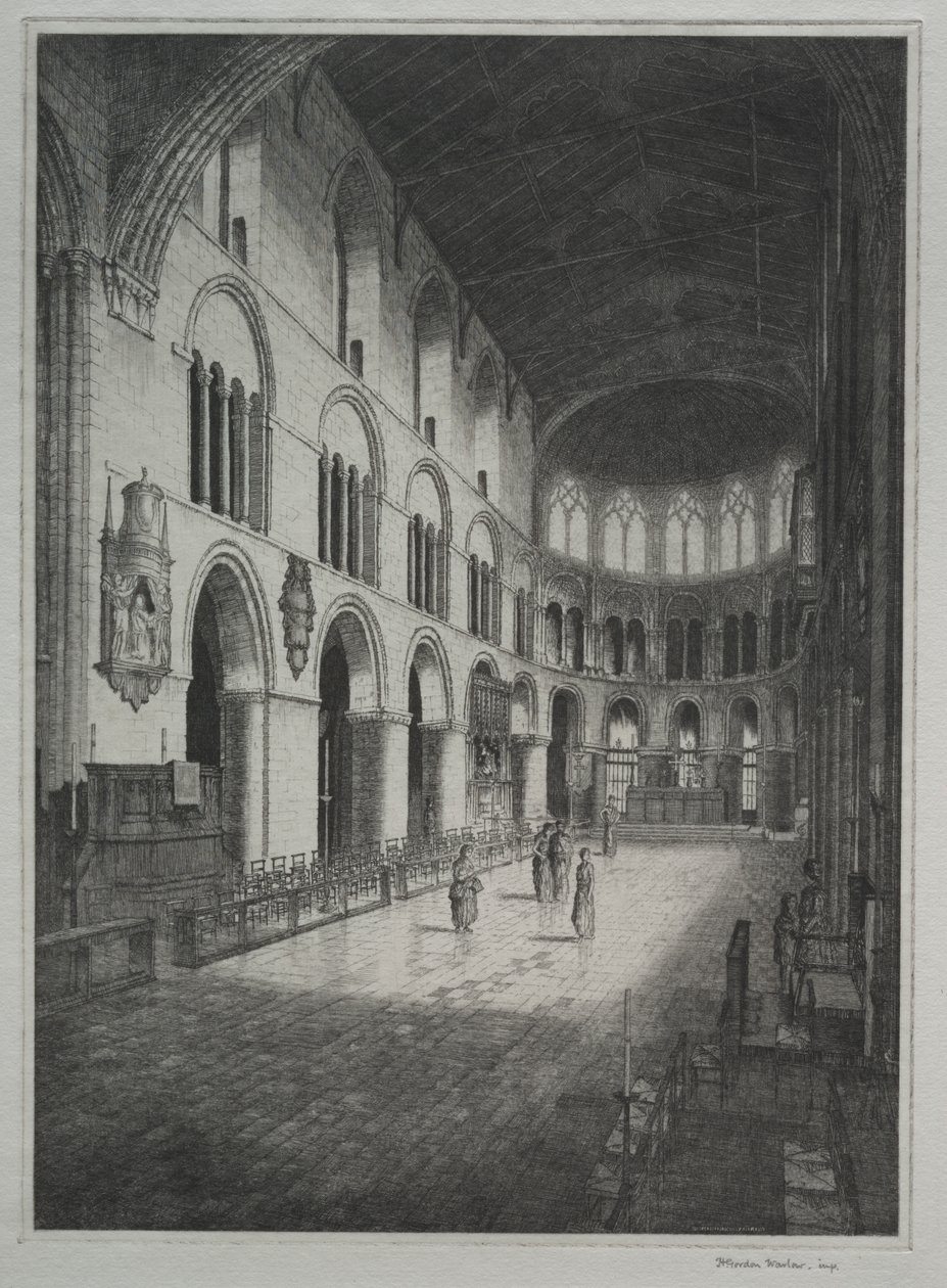 Kościół św. Bartłomieja, wnętrze autorstwa Herbert Gordon Warlow