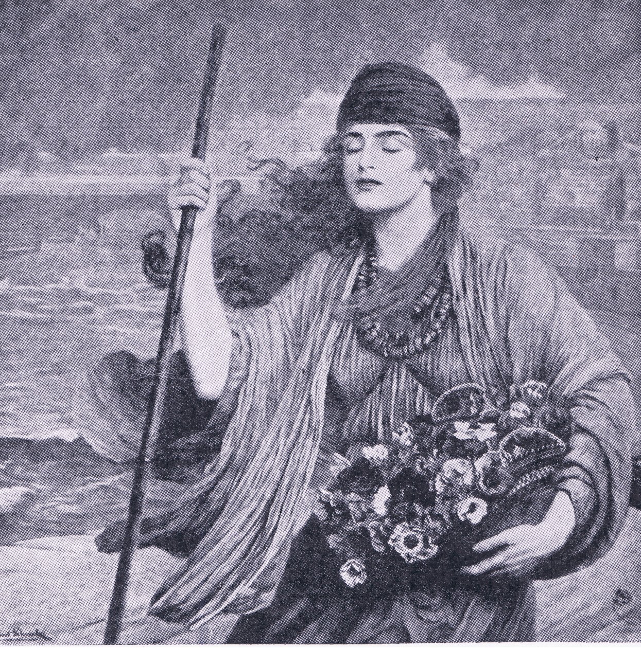 Nydia, niewidoma dziewczyna z Pompejów, ilustracja ze Światowej Biblioteki Najlepszych Książek, ok. 1940 r. autorstwa Herbert Gustave Schmalz