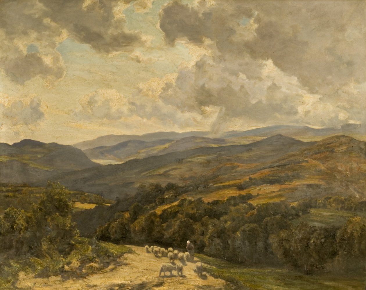 Walijskie Wzgórza w pobliżu Barmouth autorstwa Herbert Hughes Stanton
