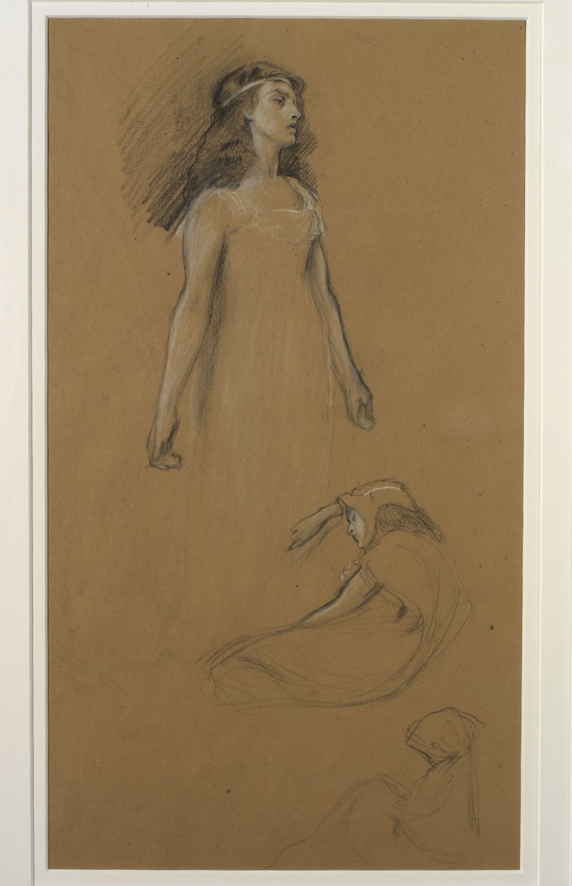 Studium dla Yseult do "Tristrama i Yseult autorstwa Herbert James Draper