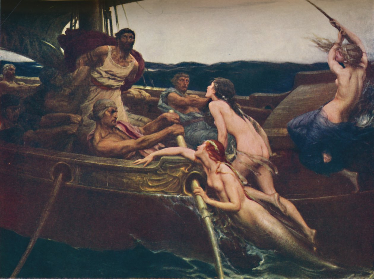 Ulisses i syreny, 1909, ok. 1950. autorstwa Herbert James Draper