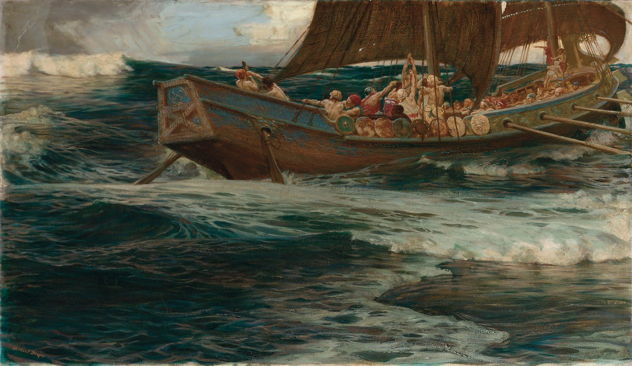 Gniew Boga Morza autorstwa Herbert James Draper