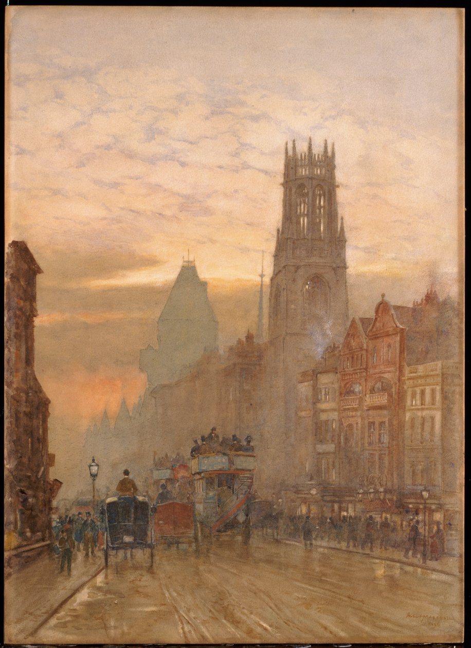 Fleet Street przy Temple Bar autorstwa Herbert Menzies Marshall