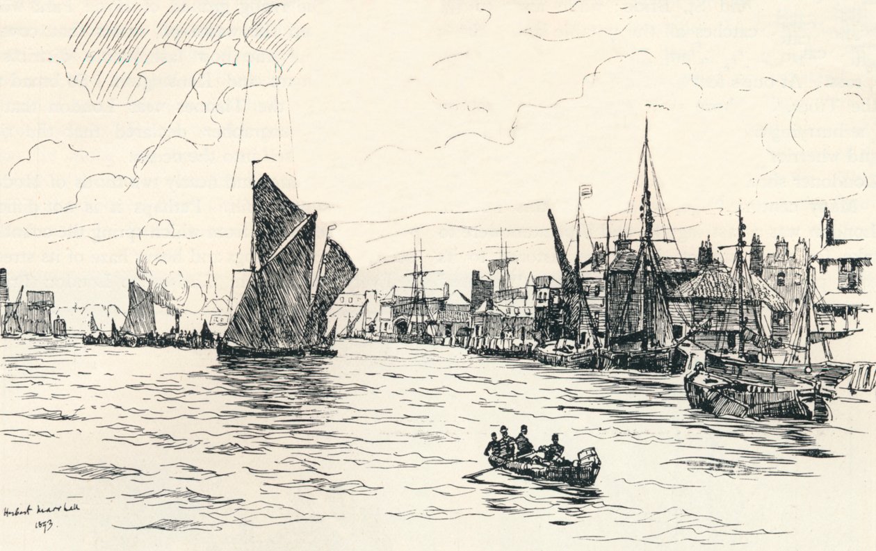 Z molo w Limehouse, 1873, 1894 autorstwa Herbert Menzies Marshall