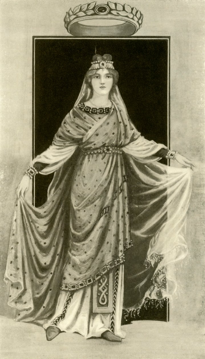 Szlachetna Dama z VI wieku, AD, 1924. autorstwa Herbert Norris