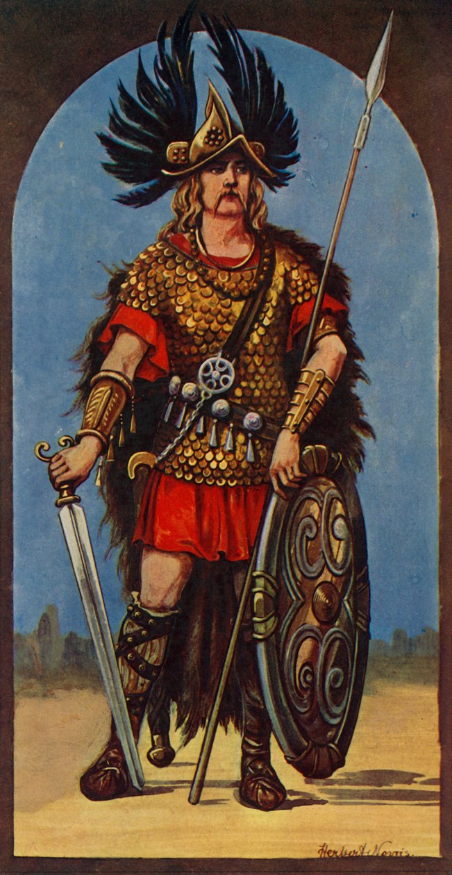 Hengist, szef kątów AD 449, 1924. autorstwa Herbert Norris