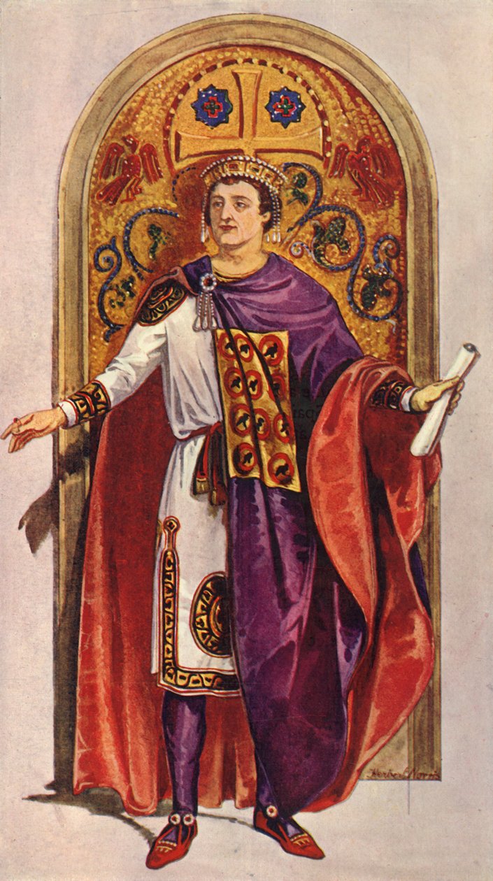 Cesarz Justynian - VI wiek AD, 1924. autorstwa Herbert Norris