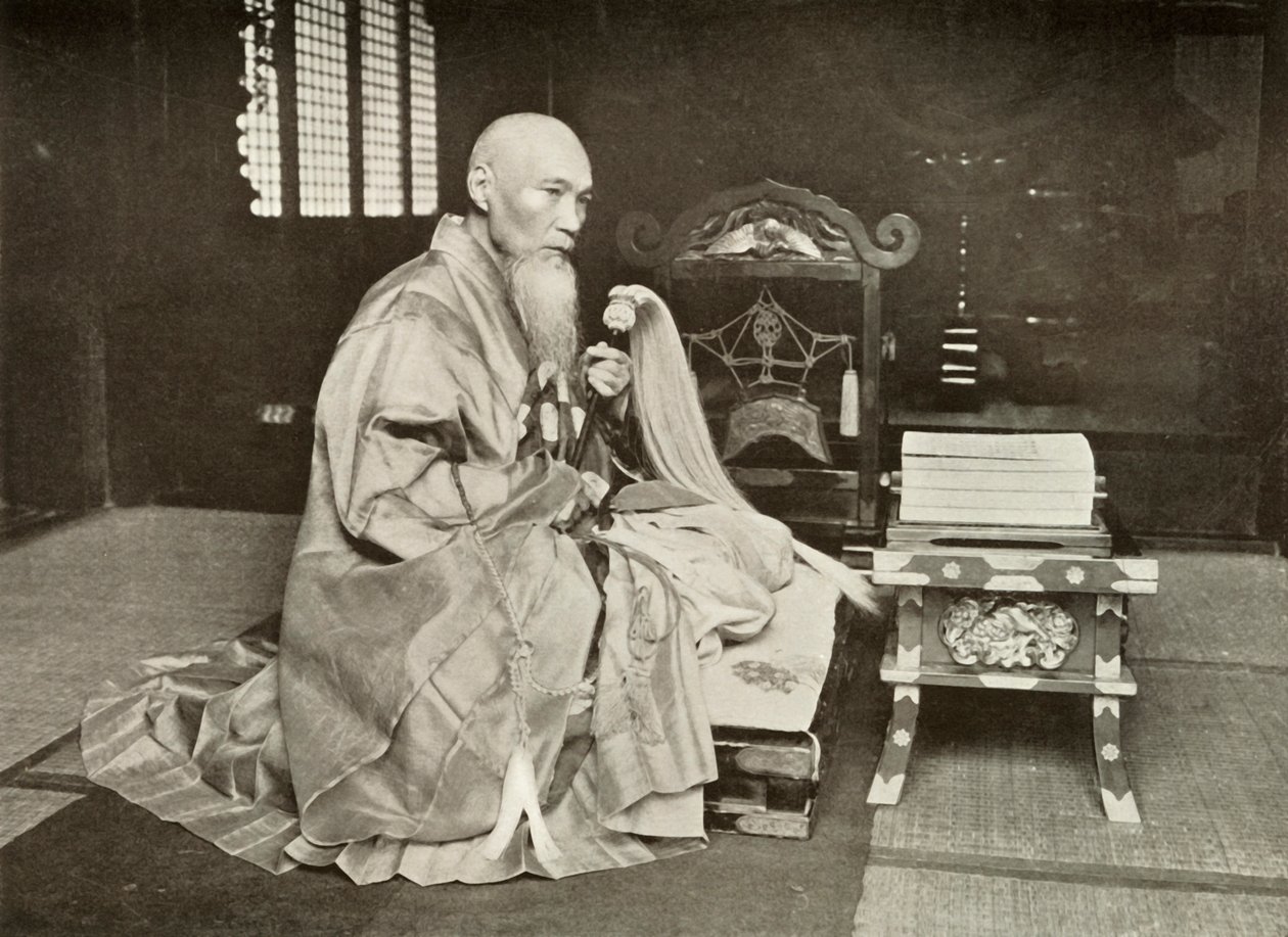 Opat buddyjski, 1910. autorstwa Herbert Ponting