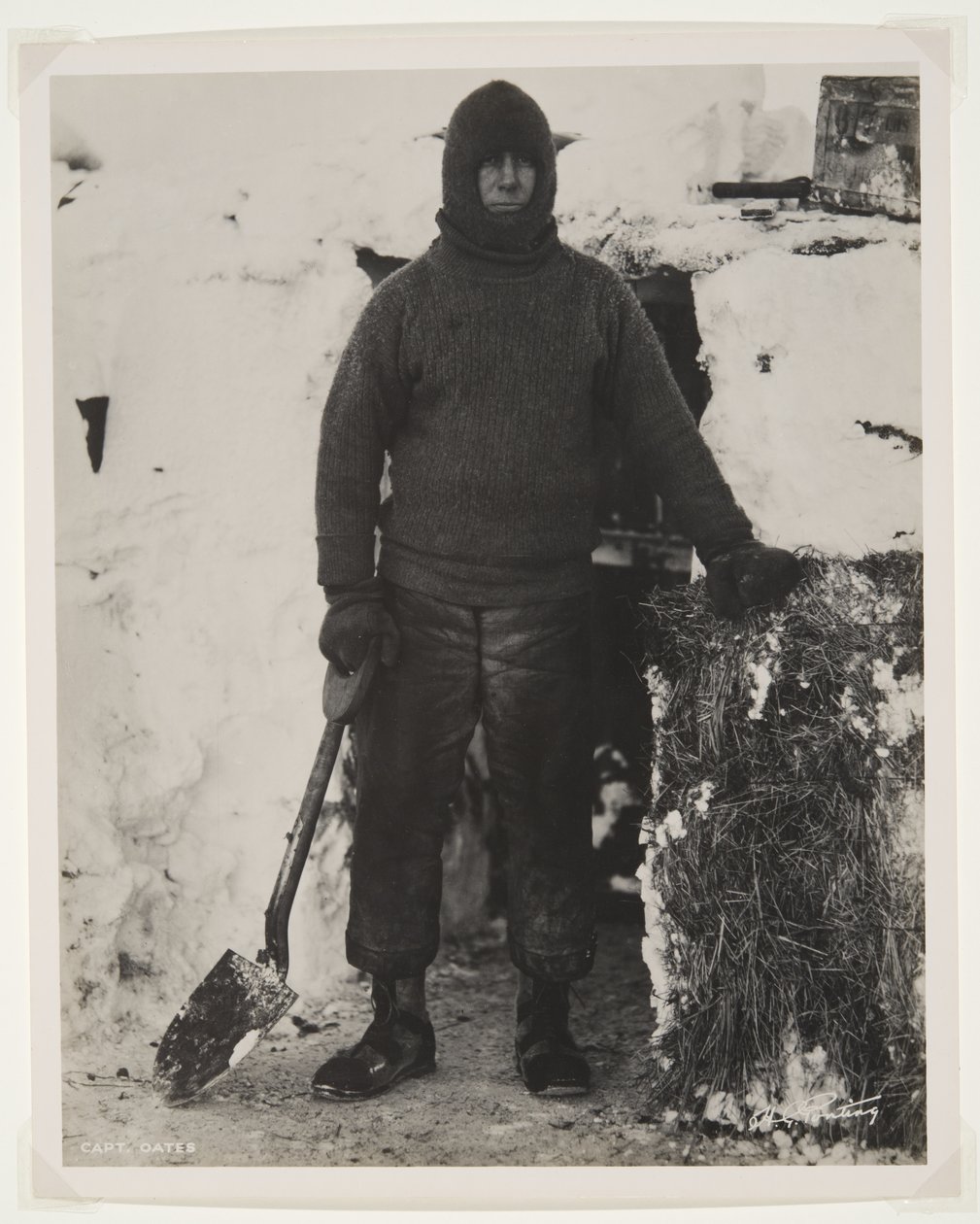 Kapitan Oates podczas wyprawy Terra Nova (1910-13) na Biegun Południowy (odbitka bromowa) autorstwa Herbert Ponting
