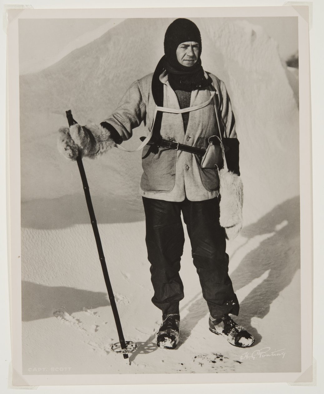 Kapitan Scott (1868-1912) podczas wyprawy Terra Nova (1910-13) na Biegun Południowy (odbitka bromowa) autorstwa Herbert Ponting