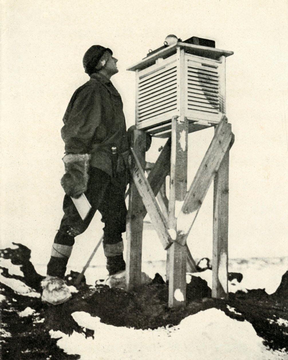 Dr Wilson obserwujący rejestrację pierwszych promieni słonecznych, c1911, 1913 autorstwa Herbert Ponting
