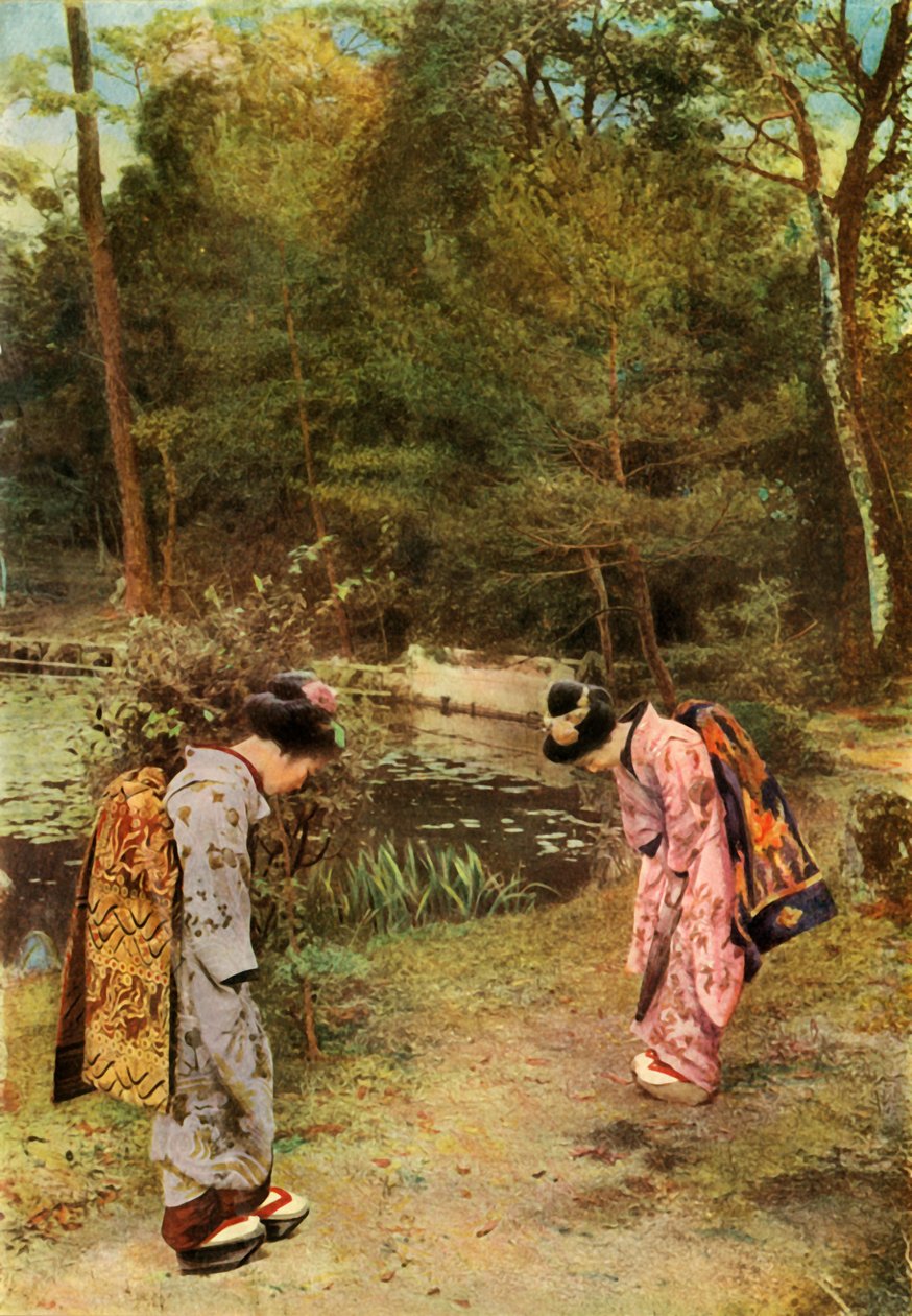 Pozdrowienia na terenie świątyni, 1910. autorstwa Herbert Ponting
