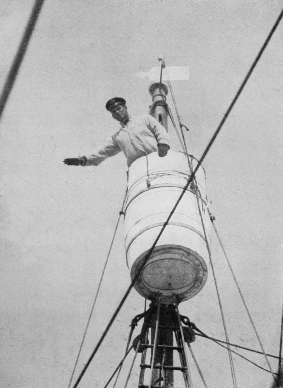 Porucznik Evans w kruczym gnieździe, c19101913, 1913 autorstwa Herbert Ponting