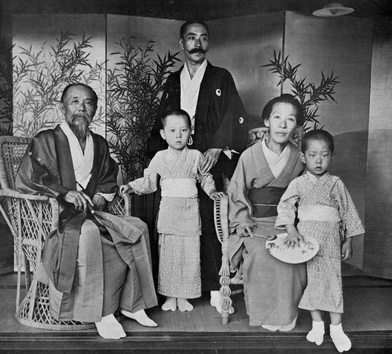 Książę i księżniczka Ito z Japonii i ich rodzina, 1909. autorstwa Herbert Ponting