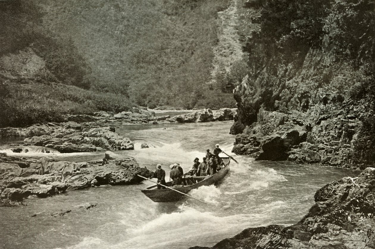 Strzelanie do bystrza Katsura-Gawa, 1910. autorstwa Herbert Ponting
