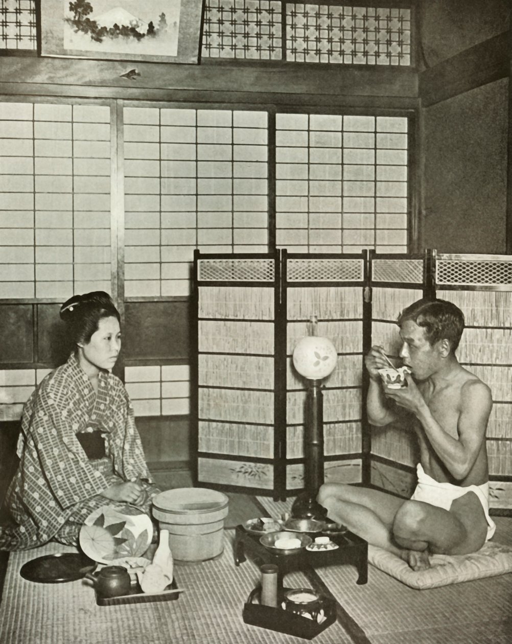 Letni szlafrok w Kumamoto, 1910. autorstwa Herbert Ponting