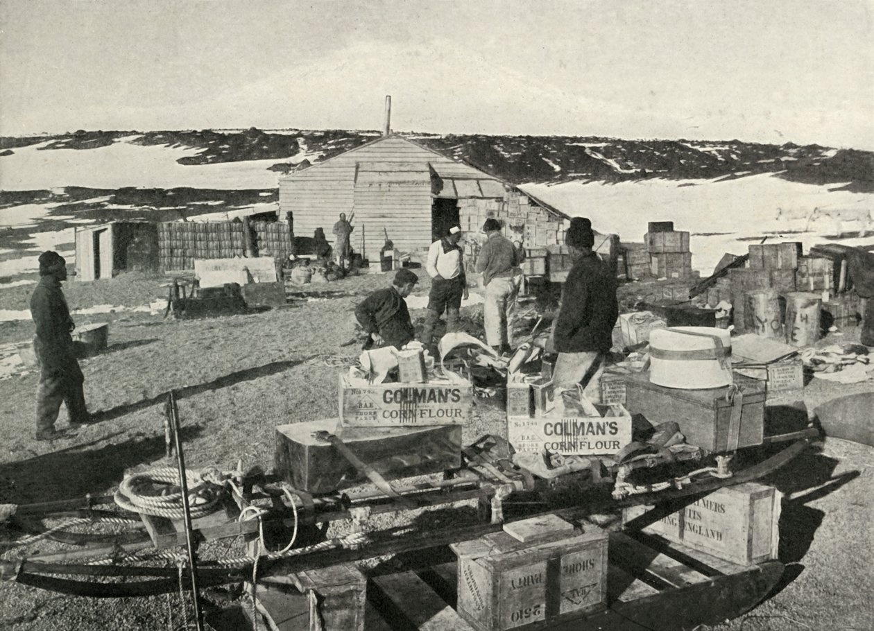 Stan spraw tydzień po wylądowaniu, 1911, 1913 autorstwa Herbert Ponting