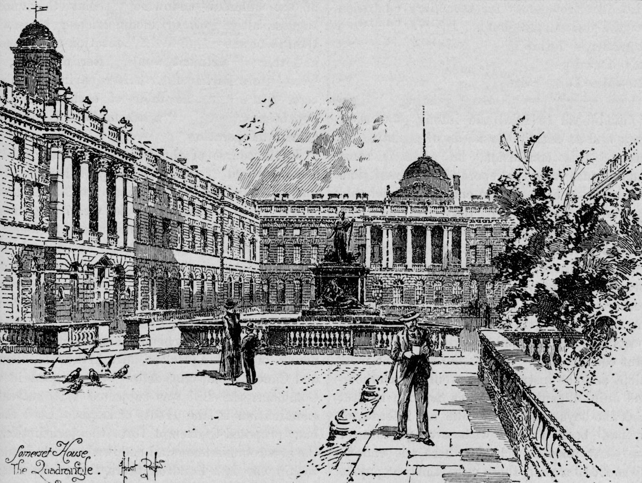 Czworokąt, Somerset House, ok. 1890 r. autorstwa Herbert Railton