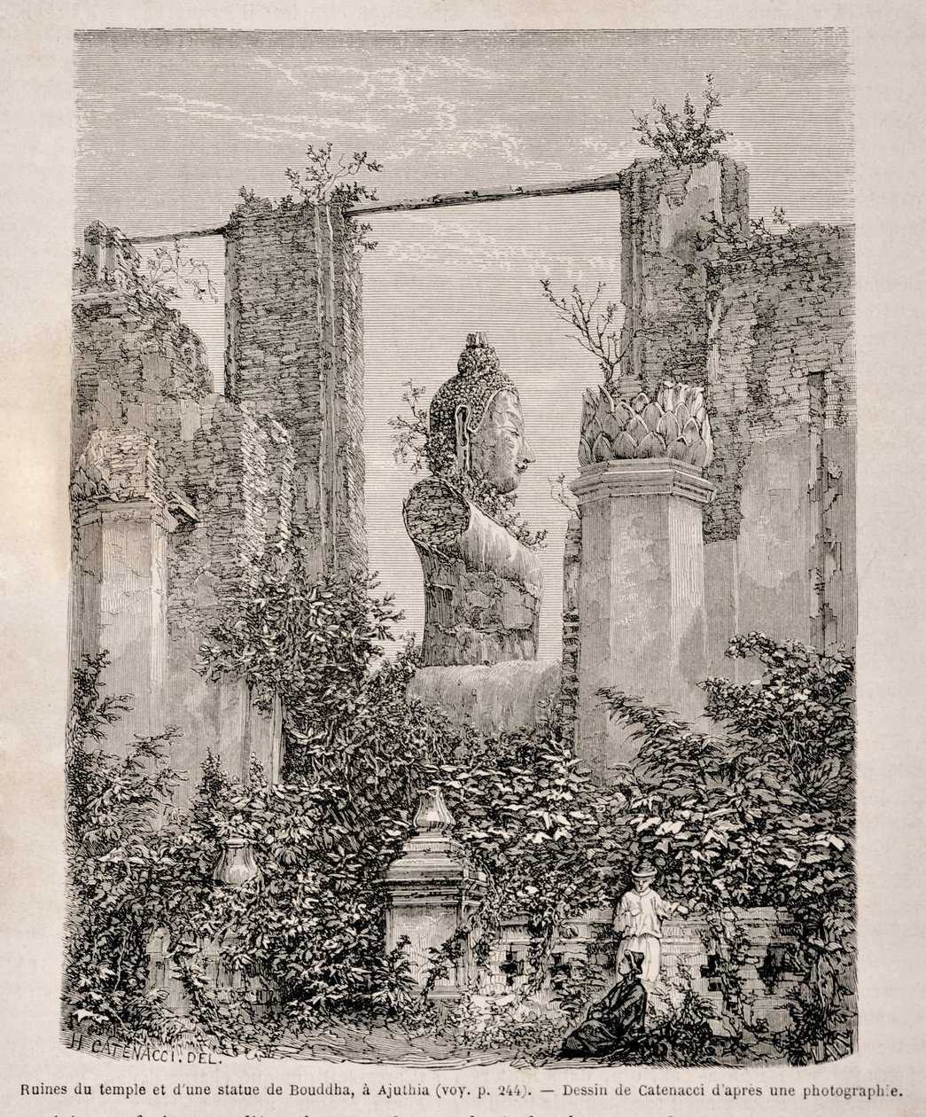 Ruiny Wat Phra Mongkok Bopit, Ayutthaya autorstwa Hercule Catenacci