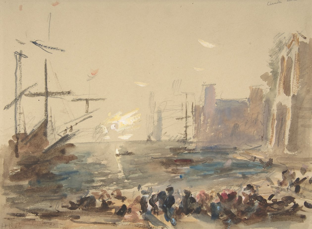 Seascape recto, Nieczytelny szkic verso, 1840-1906. autorstwa Hercules Brabazon Brabazon