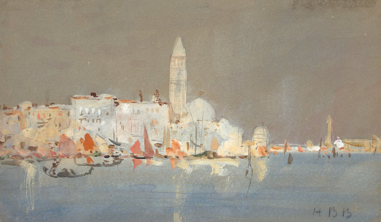 Weneckie Capriccio z dzwonnicą. autorstwa Hercules Brabazon Brabazon