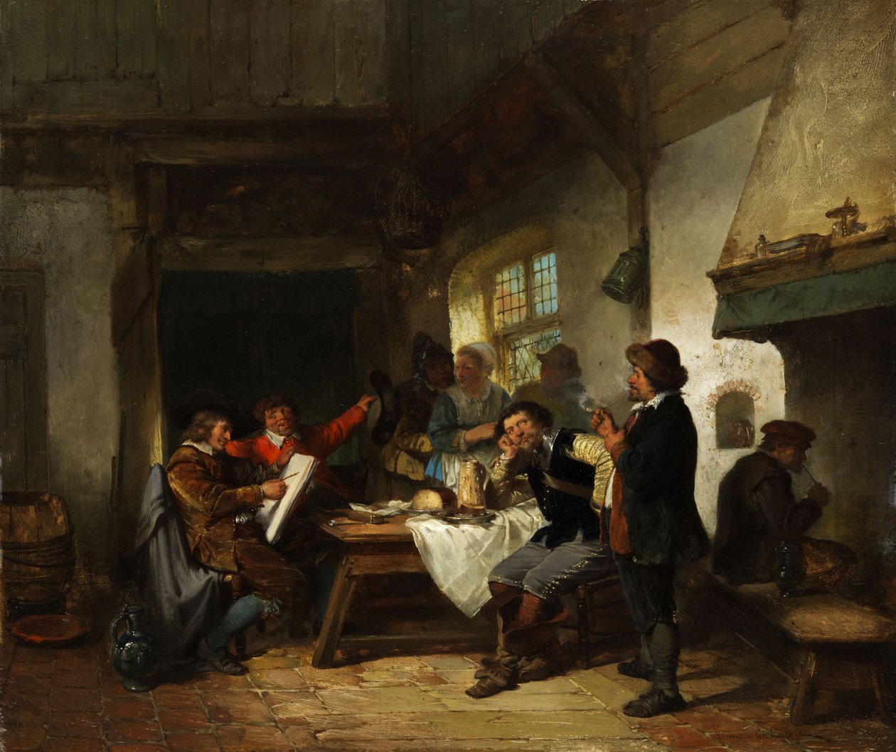 Malarz w karczmie autorstwa Herman Frederick Carel Ten Kate