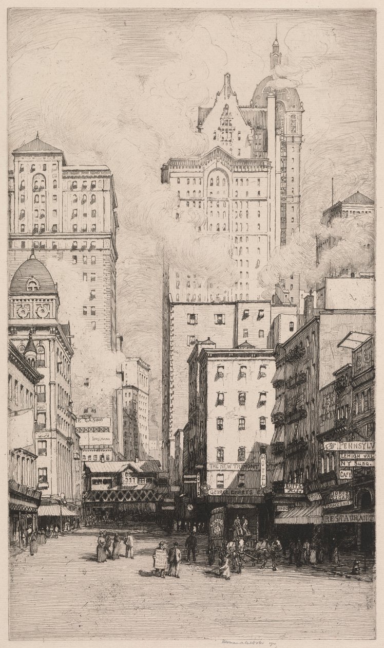 Cortland Street, Nowy Jork autorstwa Herman Armour Webster