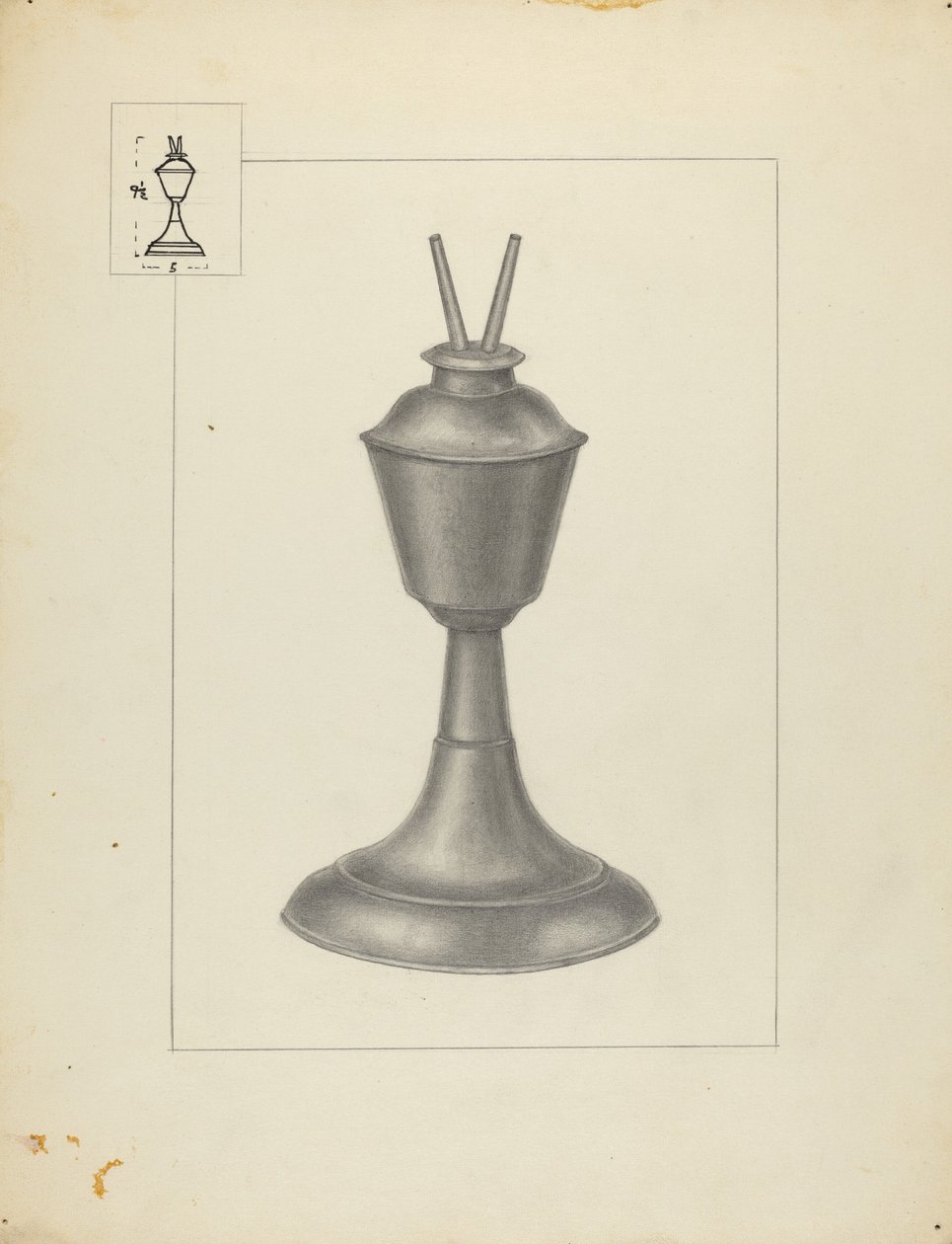 Lampa kamfenowa autorstwa Herman Bader