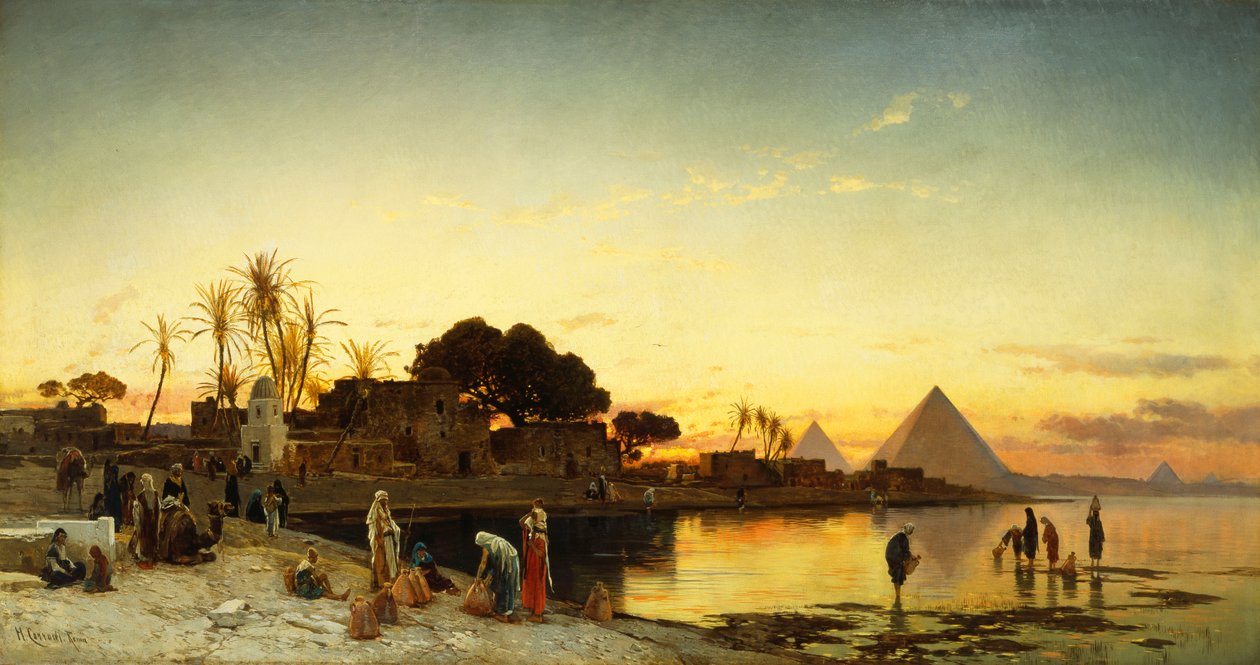 Na Nilu, ok. 1875 autorstwa Herman David Salomon Corrodi