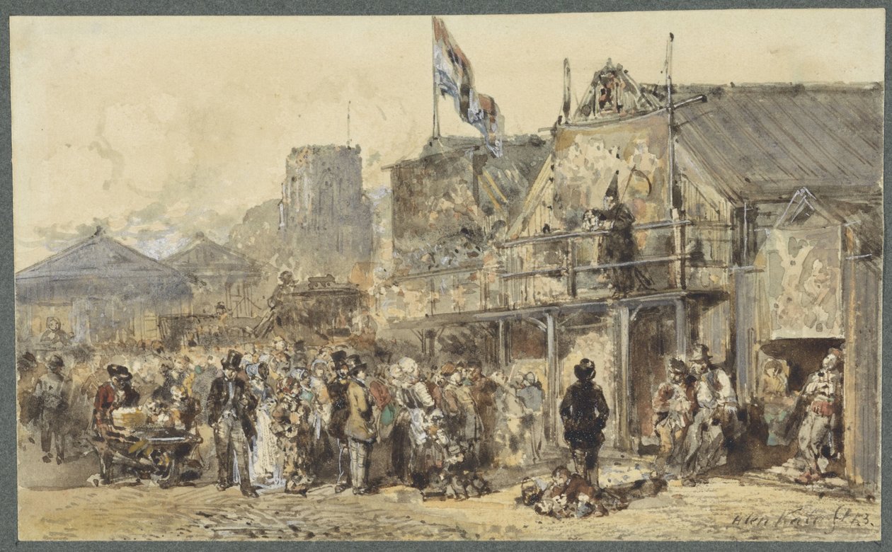 Targi w Leeuwarden, w pobliżu Oldenhove autorstwa Herman Frederik Carel ten Kate