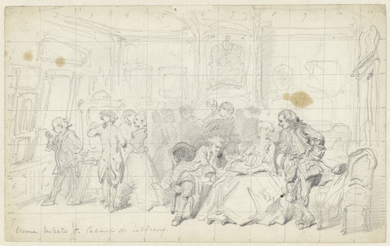 Uznanie sztuki w starym holenderskim domu Cabinet de tableaux (tytuł obiektu) autorstwa Herman Frederik Carel ten Kate