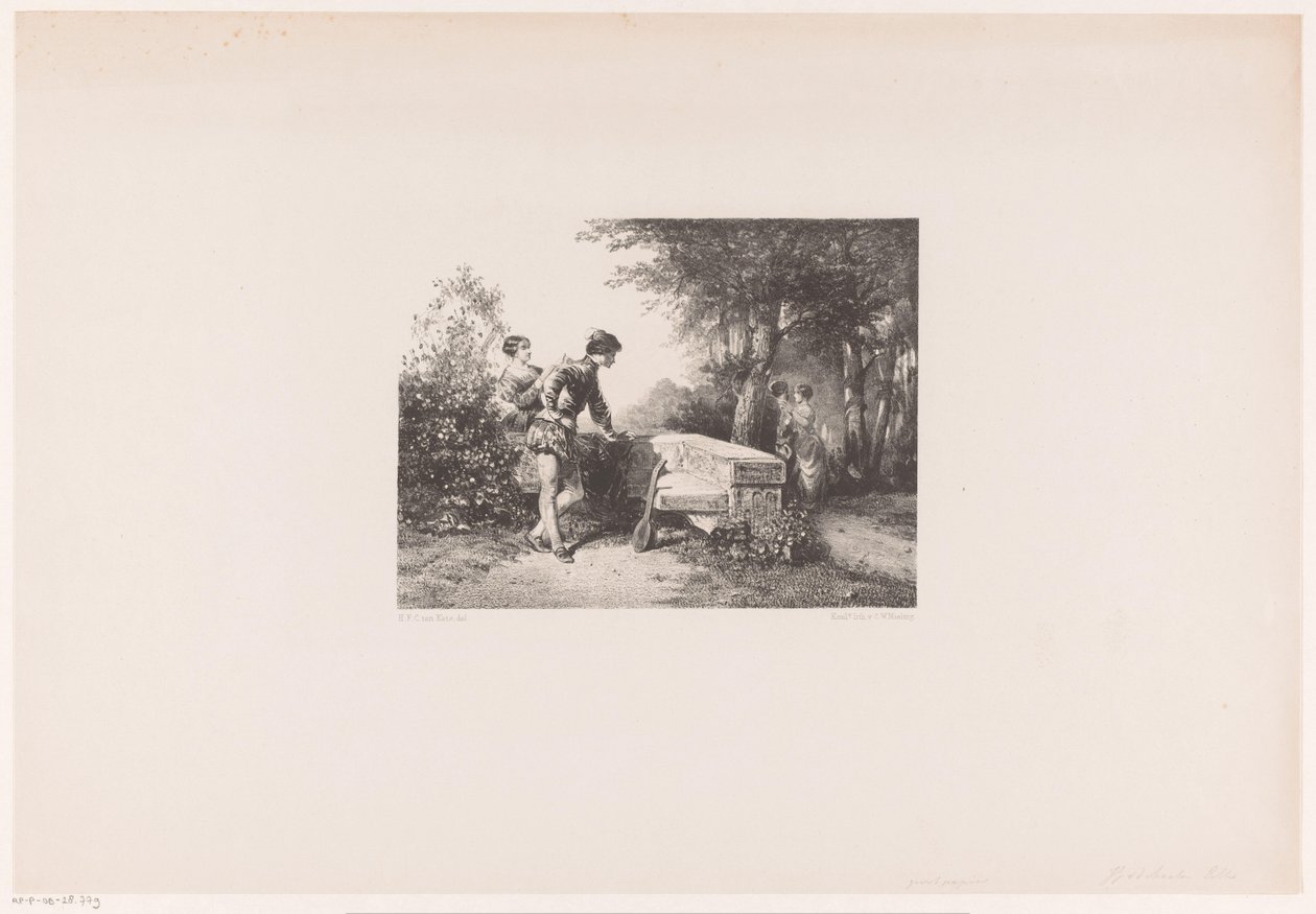 Dwie pary w parku autorstwa Herman Frederik Carel ten Kate