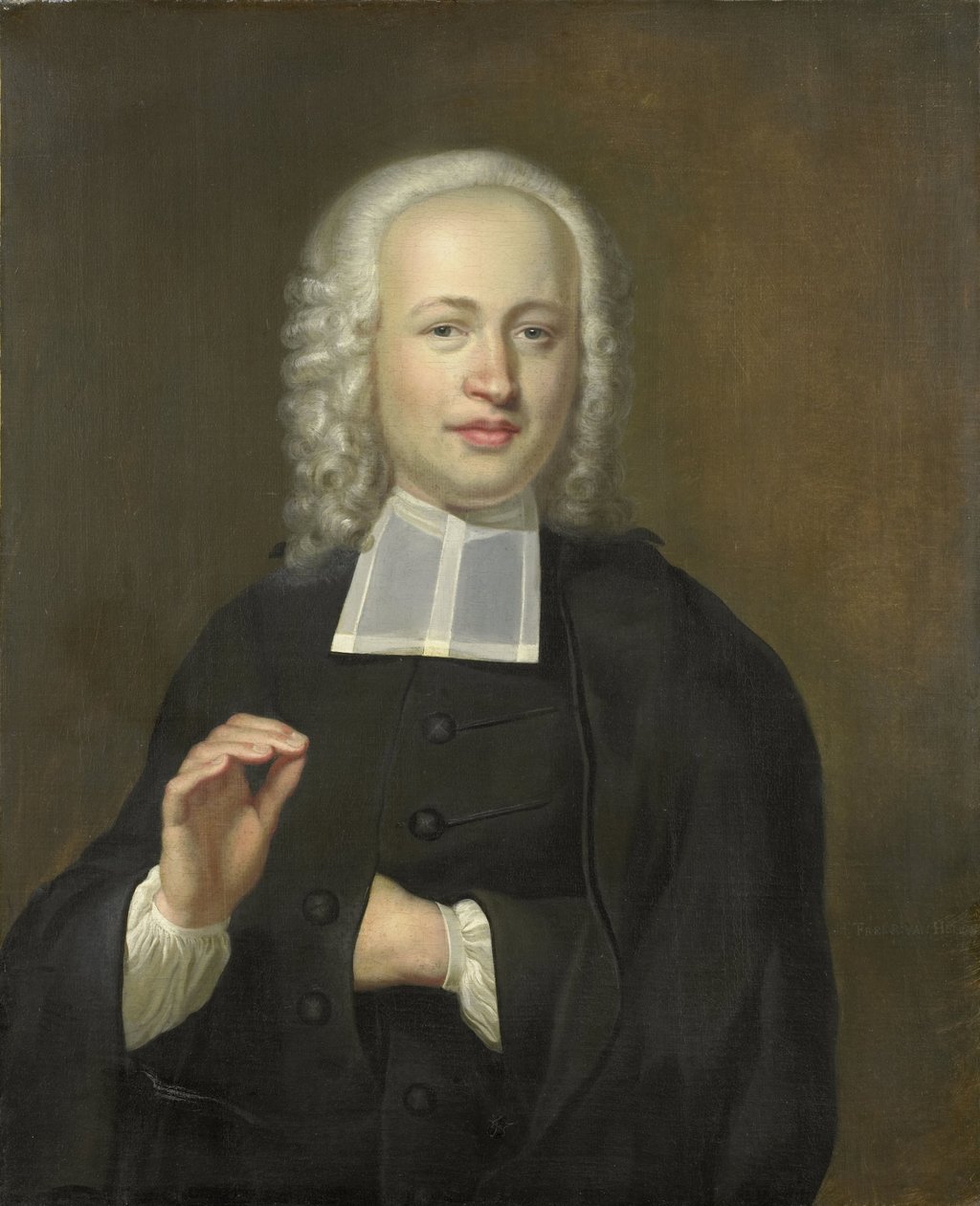 Justus Tjeenk (1730-82), jeden z założycieli Zeeuws Genootschap (Zeland Society), minister we Vlissingen autorstwa Herman Frederik van Hengel