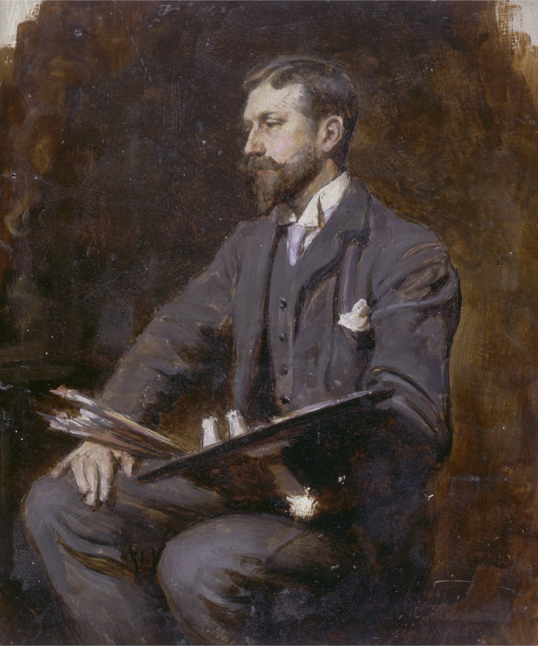 Możliwy autoportret, ok. 1890-1900 autorstwa Herman Gustave Herkomer
