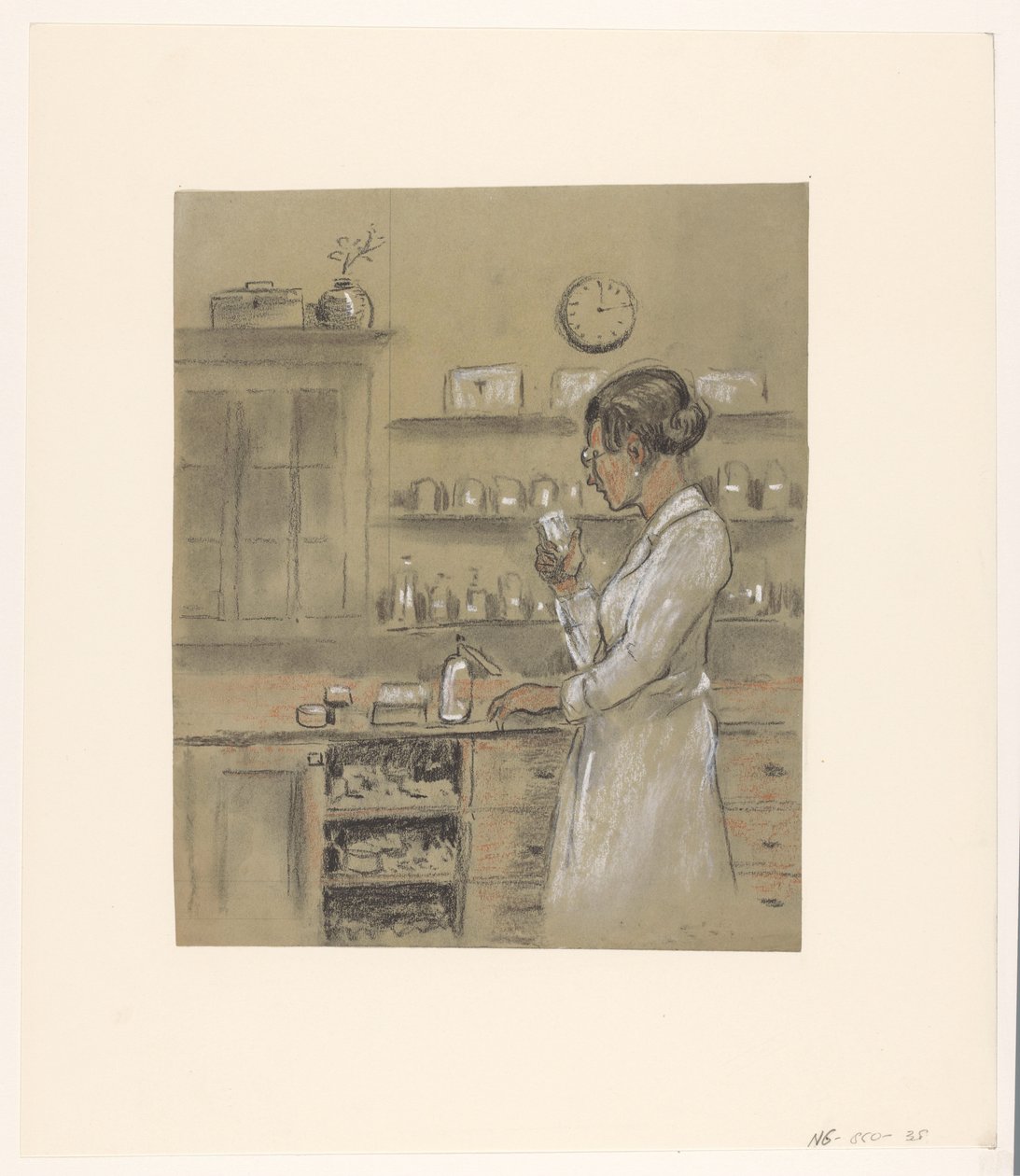 Kobieta w laboratorium autorstwa Herman Heijenbrock (possibly)