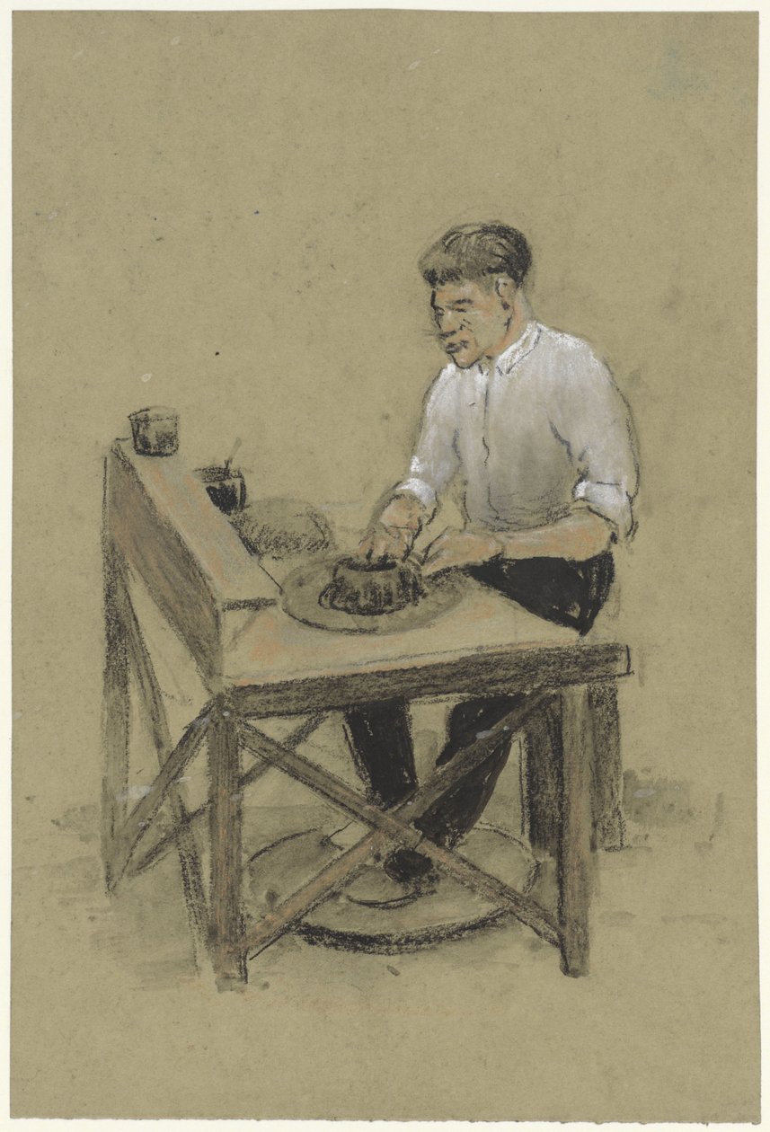 Potter przy swoim gramofonie autorstwa Herman Heijenbrock