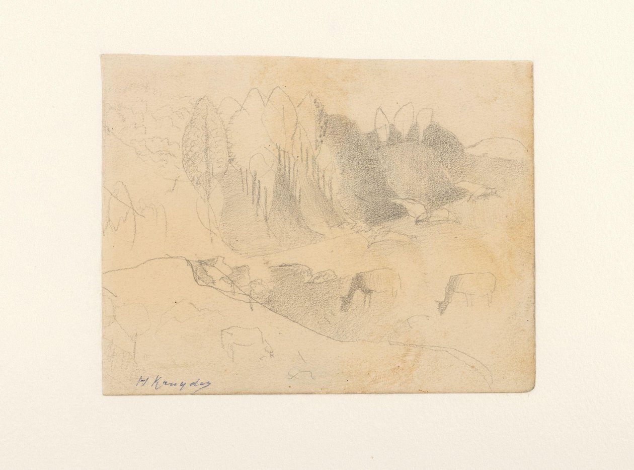 Dolina z wypasem bydła autorstwa Herman Kruyder (signed by artist)
