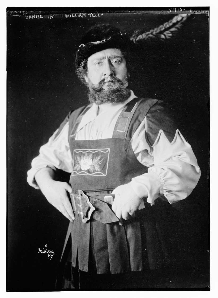 Giuseppe Danise w „William Tell” (zdjęcie czarno-białe) autorstwa Herman Mishkin